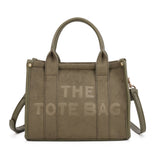 Suede Tote Bag: Green