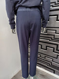 ICONA Navy Zip Front Trouser