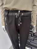 ICONA Black Zip Front Trouser