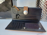 Brown Purse With Silver Button