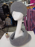 Grey Scarf and Hat Set