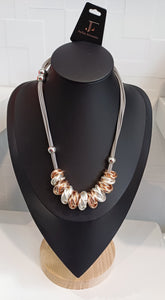 Silver/Rose Gold Mix Statement Necklace