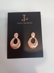 Rose Gold Doorknocker Earrings