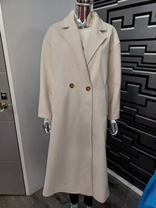 Cream Longline Coat