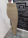 Khaki Ribbed Legging