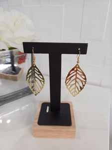 Gold Leaf Drop Earring