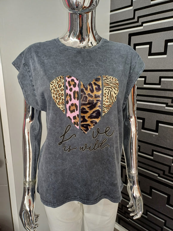 Charcoal Love Tee