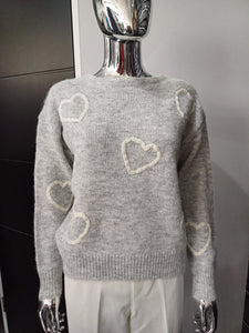 Amelia Knit Jumper - Light Grey