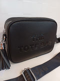 Black Tote Crossbody Bag