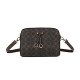 Brown Printed Crossbody Bag