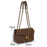 Quilted Chain Black Flap over Bag