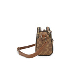 Tan Printed Crossbody Bag
