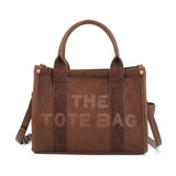 Suede Tote Bag: Coffee