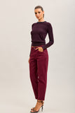 Toxik Mom Jean Khaki Wine