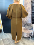 Kameya Tobacco Puff Sleeve Dress