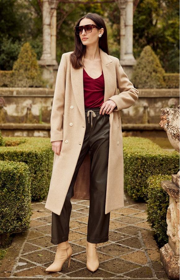 FLYGIRL Long midi Camel Coat
