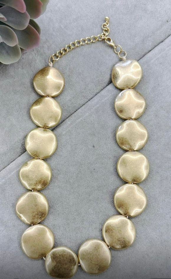 Gold Pebble Necklace