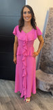 Kameya Pink ruffle Dress