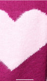 Fuschia Pink Heart Jumper