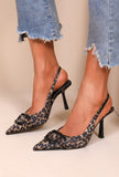 Casey Leopard Print Slingback
