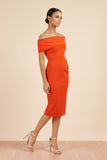 Orange DANI Bardot Dress