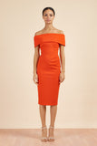 Orange DANI Bardot Dress