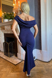 MERCURY MIDI DRESS IN NAVY