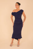 MERCURY MIDI DRESS IN NAVY
