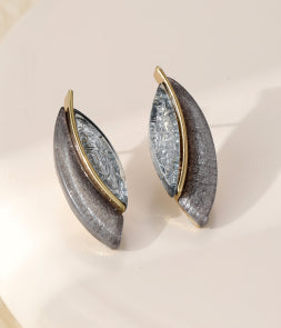 Grey marble/gold Earrings