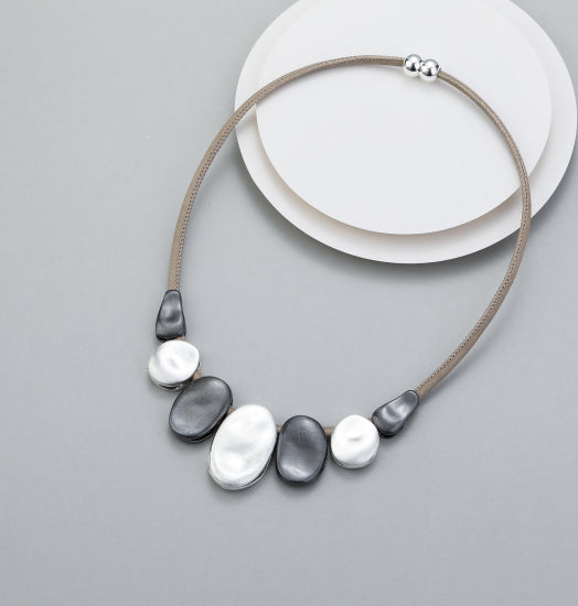 Mixed Silver Statement Necklace