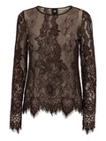 ESSIE LACE BLOUSE CHOCOLATE