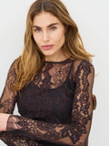 ESSIE LACE BLOUSE CHOCOLATE