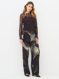 ESSIE LACE BLOUSE CHOCOLATE