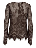 ESSIE LACE BLOUSE CHOCOLATE