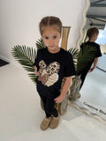 Black leopard heart T-Shirt