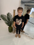 Black leopard heart T-Shirt