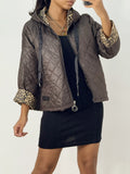 Leopard print quilted Jacket