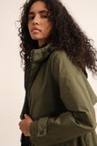 Khaki Waterproof Trench Coat