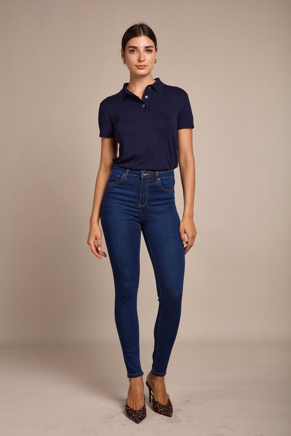 Dark Denim High Waist Skinny Jeans