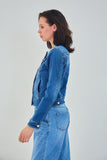 Pearl and Rhinestone Denim Jacket