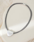 Heart necklace silver