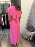Kameya Pink ruffle Dress