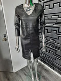 Flygirl Black Pu Leather Dress