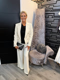 FLYGIRL ivory button detail blazer