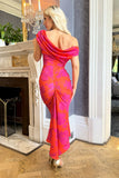 MERCURY MIDI DRESS IN ORANGE & FUCHSIA