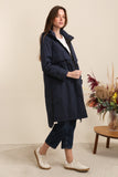 Navy Waterproof Trench Coat