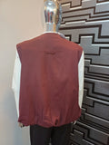 Burgundy Sleevless Zip Jacket