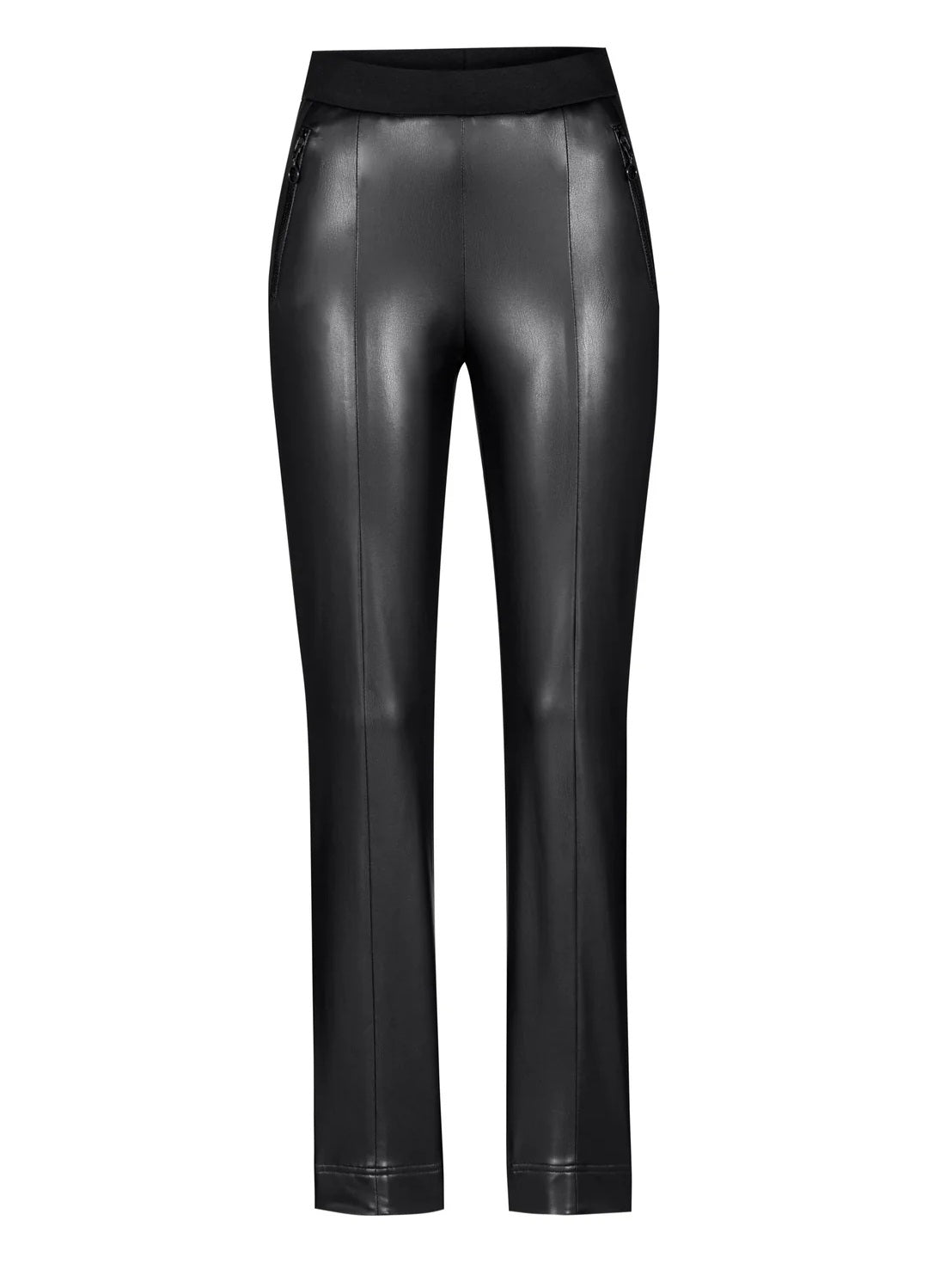 Imilia Stretch Trouser with Faux Leather – L's Boutique Magherafelt