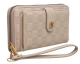CHIC CHECKERBOARD WALLET: KHAKI