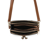 Brown Printed Crossbody Bag